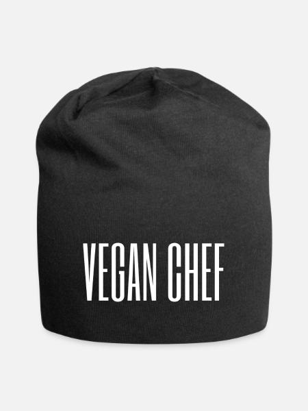CHEF VÉGÉTALIEN / Cuisine végétalienne - Bonnet en jersey - noir