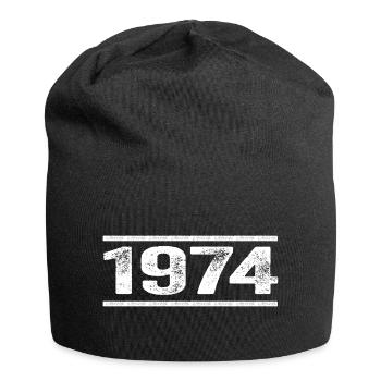 1974 Rétro 1974 Anniversaire 1974 Millésime 1974 - Bonnet en jersey - noir - Devant