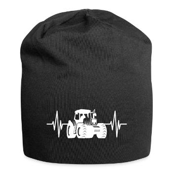 Herzschlag Landwirt - Landwirtschaft Landleben - Jersey-Beanie - Schwarz - Vorne