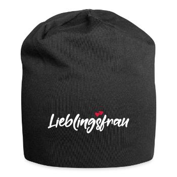 Lieblingsfrau beste Frau Ehefrau Spruch Geschenk - Jersey-Beanie - Schwarz - Vorne