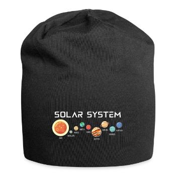 Système solaire avec ses planètes - Bonnet en jersey - noir - Devant