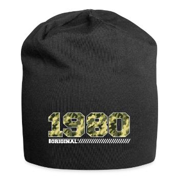1980 Anniversary Gift Vintage 1980's Army - Jersey Beanie - black - Front
