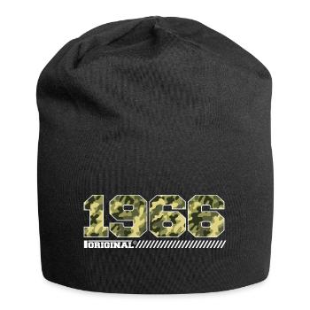 1966 Jubiläumsgeschenk Jahrgang 1966 Armee - Jersey-Beanie - Schwarz - Vorne