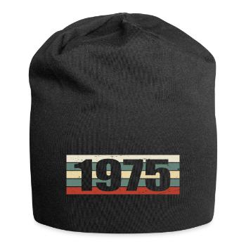 1975 Jahrgang 1975 Geschenk 1975 Geburtstag 1975 - Jersey-Beanie - Schwarz - Vorne