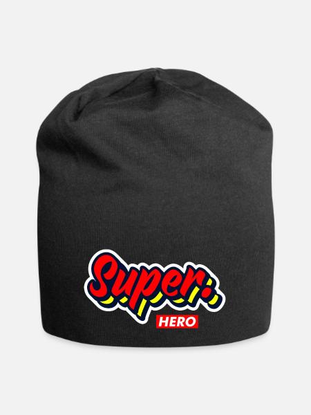 Super héros - Bonnet en jersey - noir