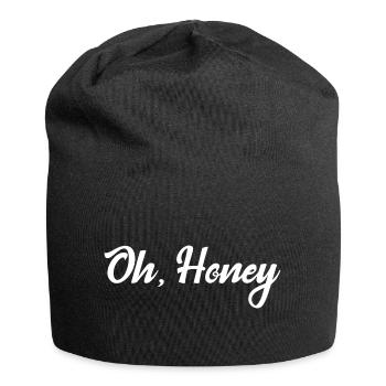 Oh, Schatz - Jersey-Beanie - Schwarz - Vorne