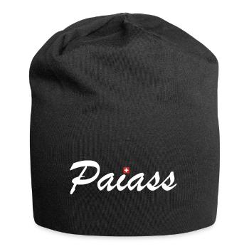 Paiass | Schweiz, Schweizerdeutsch, Dialekt - Jersey-Beanie - Schwarz - Vorne