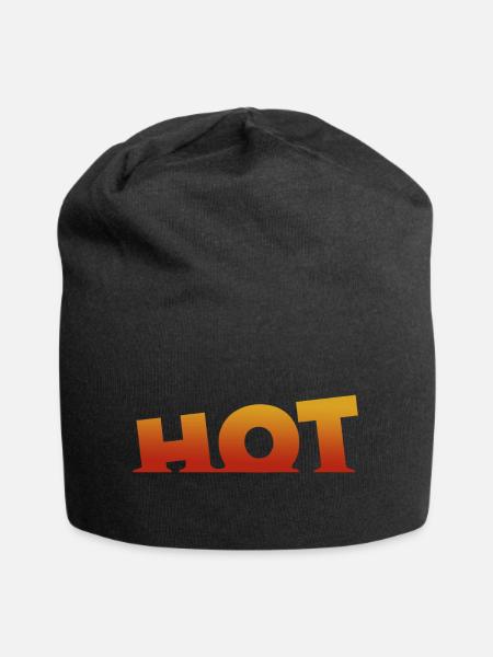 Hot - Jersey-Beanie - Schwarz