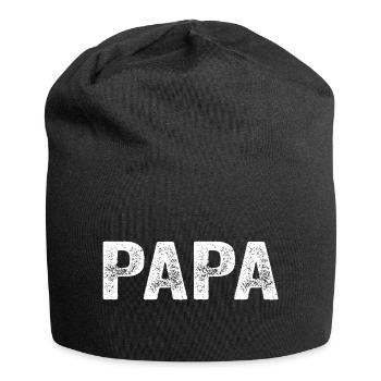 Papa Papa Papa Cadeau - Bonnet en jersey - noir - Devant
