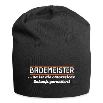 Bademeister spruch chlor - Jersey-Beanie - Schwarz - Vorne