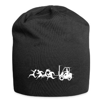 Gabelstapler zertifiziert - LKW-Fahrer - Jersey-Beanie - Schwarz - Vorne