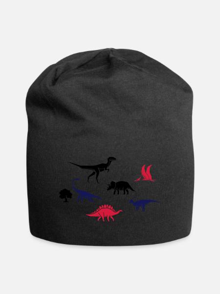 Dinosaurs for children - Jersey Beanie - black