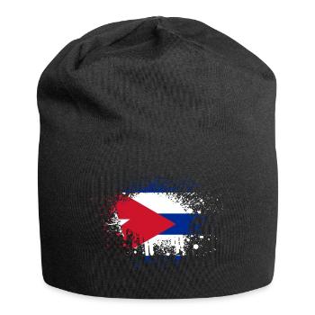 Kuba Flagge Farbspritzer Karibik Cuba Havanna - Jersey-Beanie - Schwarz - Vorne