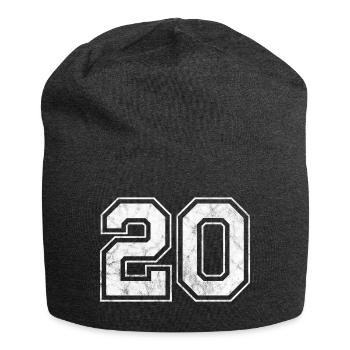 Number 20 - Jersey Beanie - charcoal grey - Front