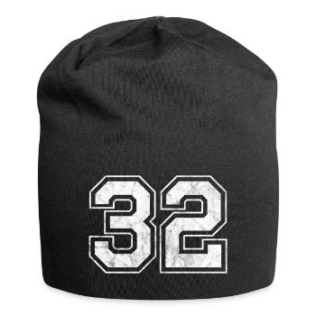 Number 32 - Jersey Beanie - black - Front