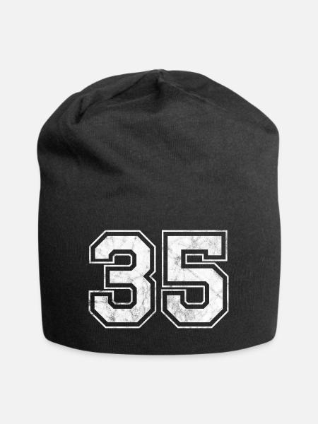 Number 35 - Jersey Beanie - black