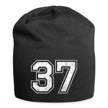Number 37 - Jersey Beanie - black - Front