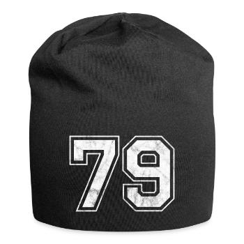 Anzahl 79 - Jersey-Beanie - Schwarz - Vorne