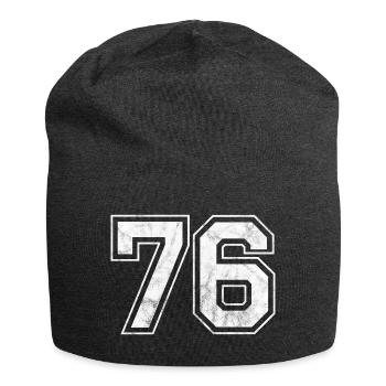Numéro 76 - Bonnet en jersey - charbon - Devant