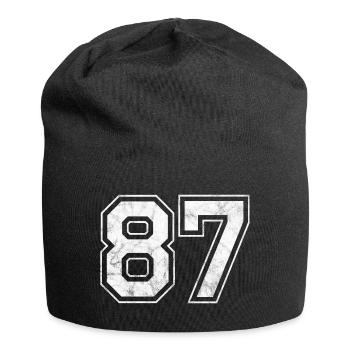 Anzahl 87 - Jersey-Beanie - Schwarz - Vorne