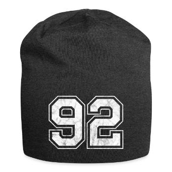 Number 92 - Jersey Beanie - charcoal grey - Front