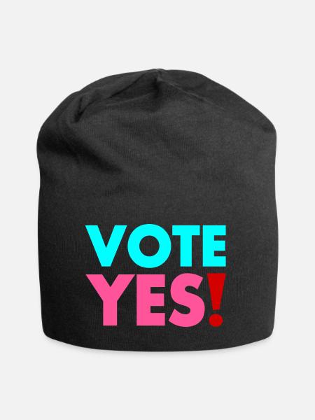 Vote yes - Jersey-Beanie - Schwarz