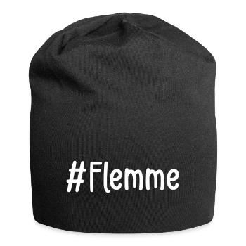 Flemme, Ausdruck, Wort, Phrase, Emotion, Text - Jersey-Beanie - Schwarz - Vorne