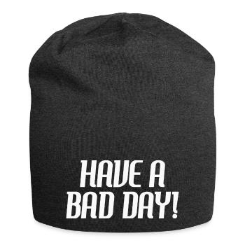 Turn that Frown Upside Down Embracing the Bad Days - Jersey Beanie - charcoal grey - Front