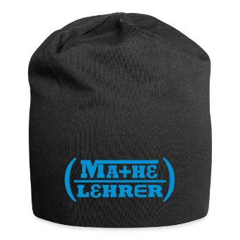 Mathe-Lehrer (Schriftzug) - Jersey-Beanie - Schwarz - Vorne