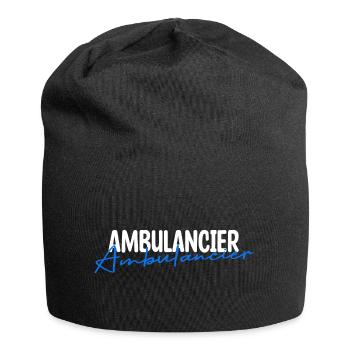 Ambulancier. - Bonnet en jersey - noir - Devant
