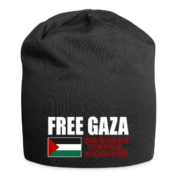 Free Gaza, Palestine Flag, Save Gaza, Palestina - Jersey Beanie - black - Front