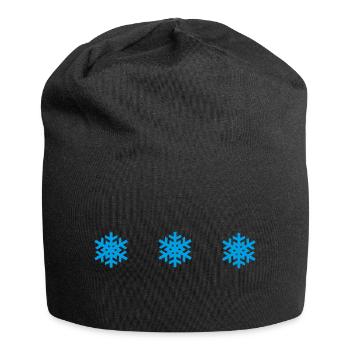 3 Snowflakes Winter Stars Sports d’hiver Équipe de ski - Bonnet en jersey - noir - Devant