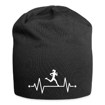 Runner's heartbeat - Jersey Beanie - black - Front