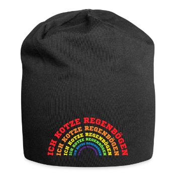 Ich kotze Regenbögen Bürosprüche Geschenk Kollegin - Jersey-Beanie - Schwarz - Vorne