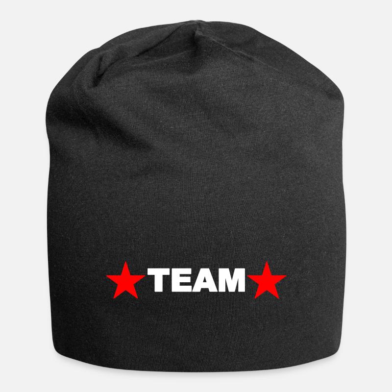 Team Rücken Stern - Jersey-Beanie - Schwarz