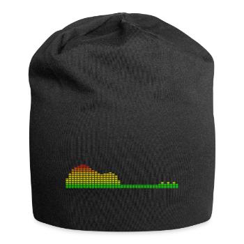 Guitar Shape Equalizer - Jersey Beanie - black - Front