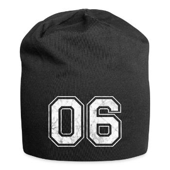 Anzahl 06 - Jersey-Beanie - Schwarz - Vorne