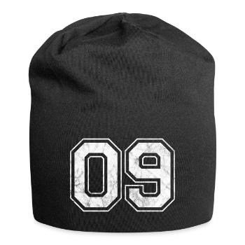 Anzahl 09 - Jersey-Beanie - Schwarz - Vorne