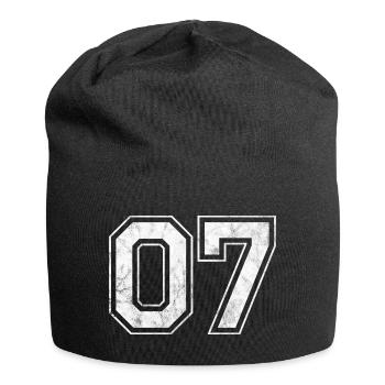 Anzahl 07 - Jersey-Beanie - Schwarz - Vorne