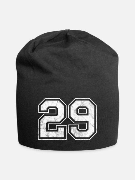 Numéro 29 - Bonnet en jersey - noir