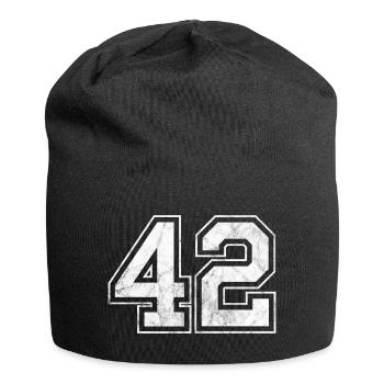 Number 42 - Jersey Beanie - black - Front