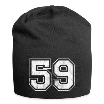 Anzahl 59 - Jersey-Beanie - Schwarz - Vorne