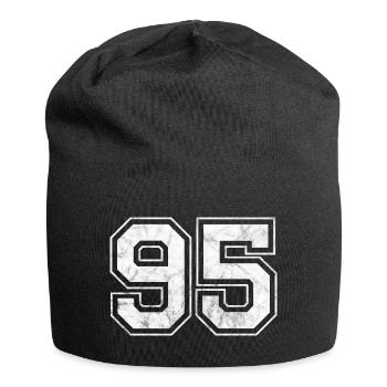 Anzahl 95 - Jersey-Beanie - Schwarz - Vorne