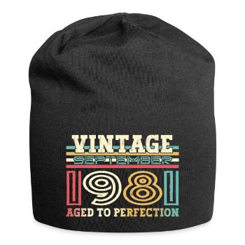 Septembre Né 1981 41ème anniversaire Cadeau - Bonnet en jersey - noir - Devant