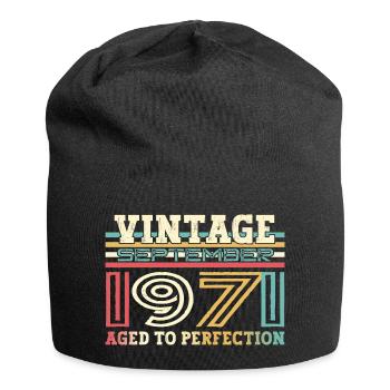 Septembre Né 1971 51ème anniversaire Cadeau - Bonnet en jersey - noir - Devant