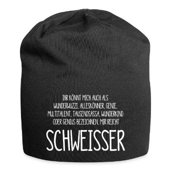 Schweisser – ein Alleskönner, Genie, Multitalent - Jersey-Beanie - Schwarz - Vorne