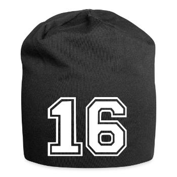 16 - Bonnet en jersey - noir - Devant
