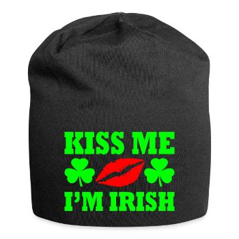 Kiss me im irish - Jersey-Beanie - Schwarz - Vorne