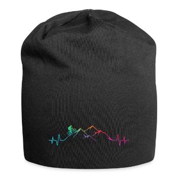 Mountainbiker auf dem Berg - MTB - Jersey-Beanie - Schwarz - Vorne