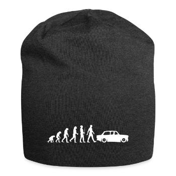 DDR Evolution Trabi, racing cardboard, Ostalgie Ostzone - Jersey Beanie - charcoal grey - Front